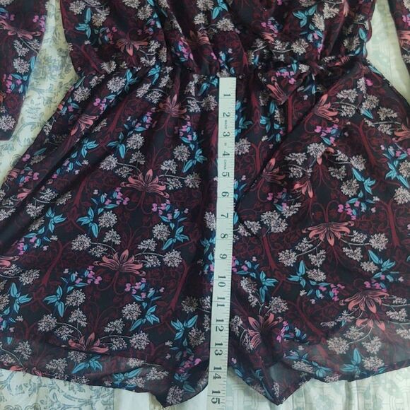 Floral Kimono Style Romper - Large - Picture 6 of 10
